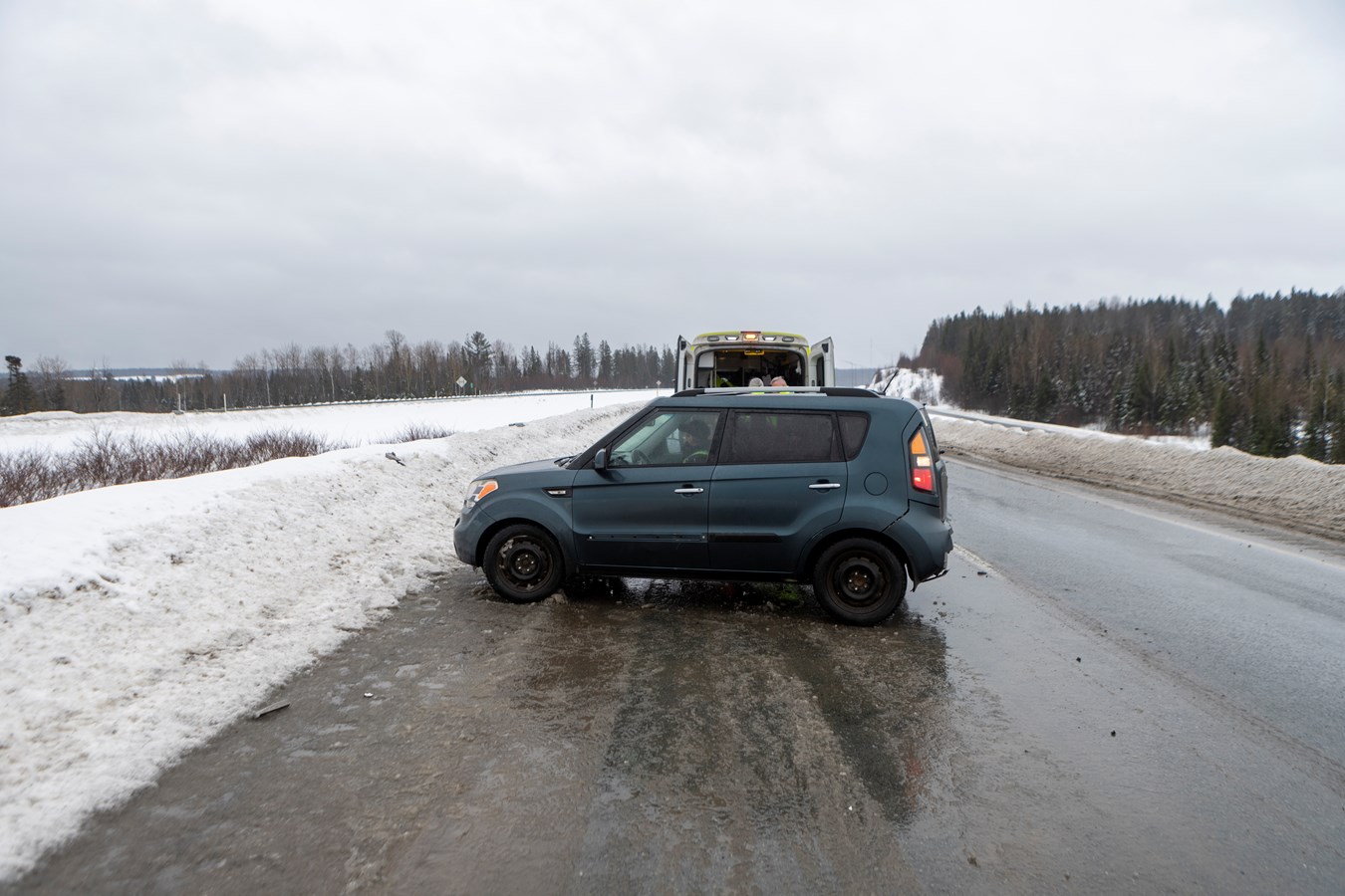 Accident sur l'autoroute 73 ce matin