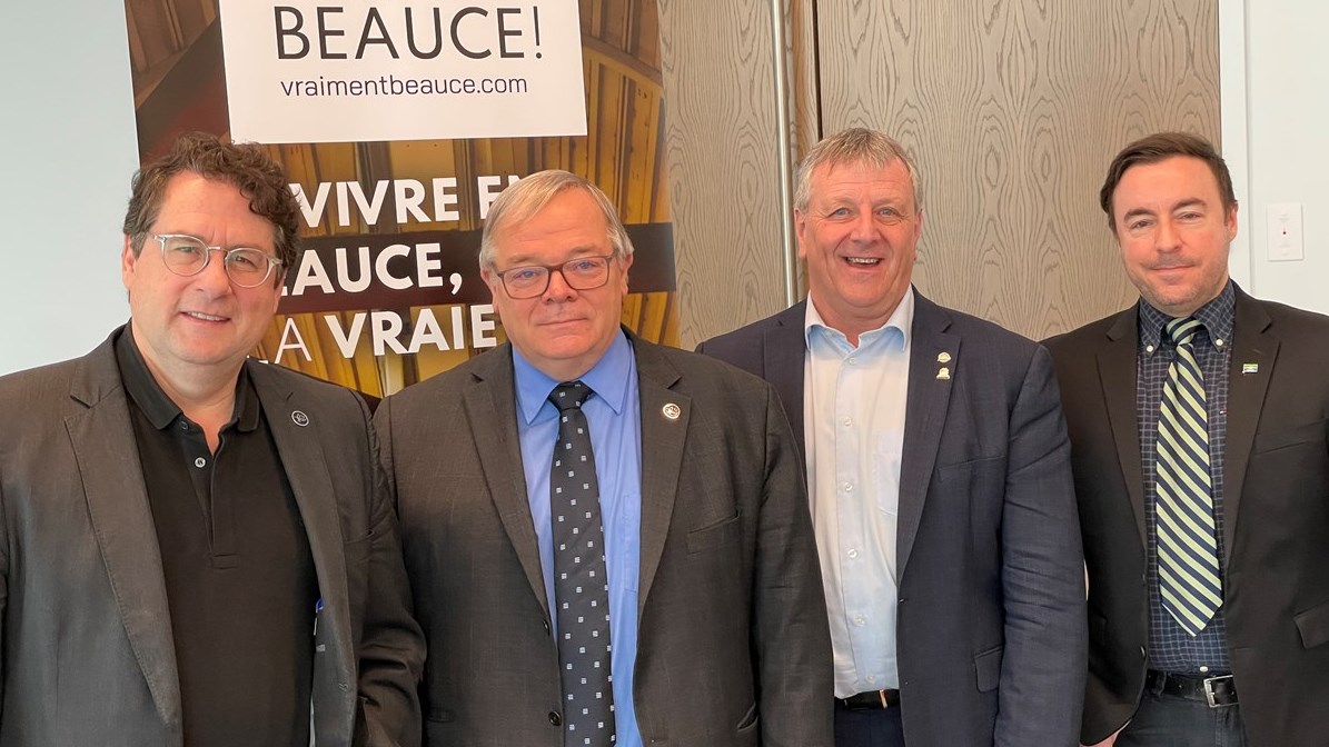 Bernard Drainville était en visite dans Beauce-Nord