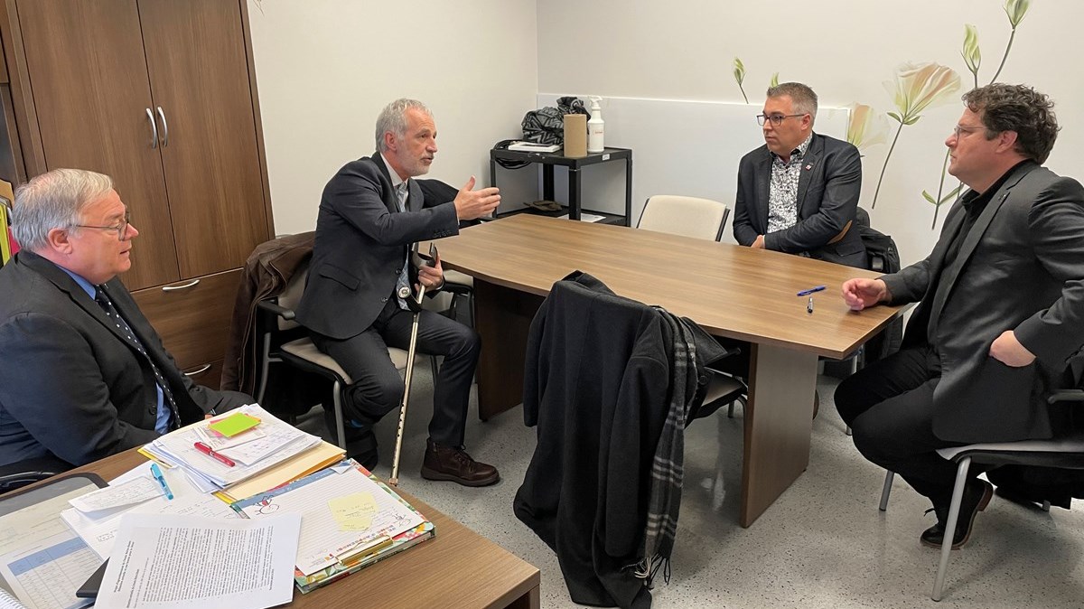 Bernard Drainville était en visite dans Beauce-Nord
