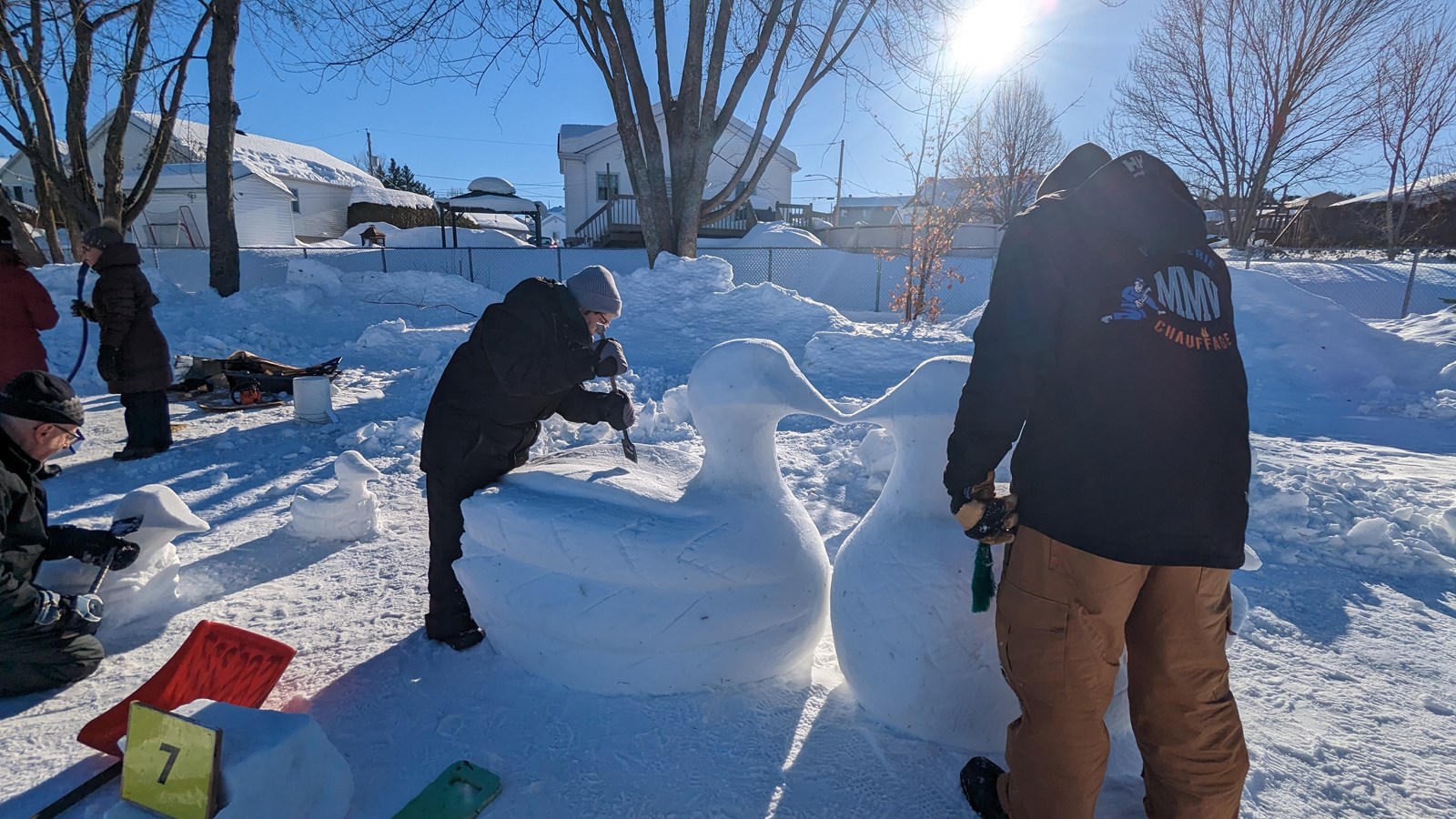 Retour en images sur le concours de sculpture sur neige