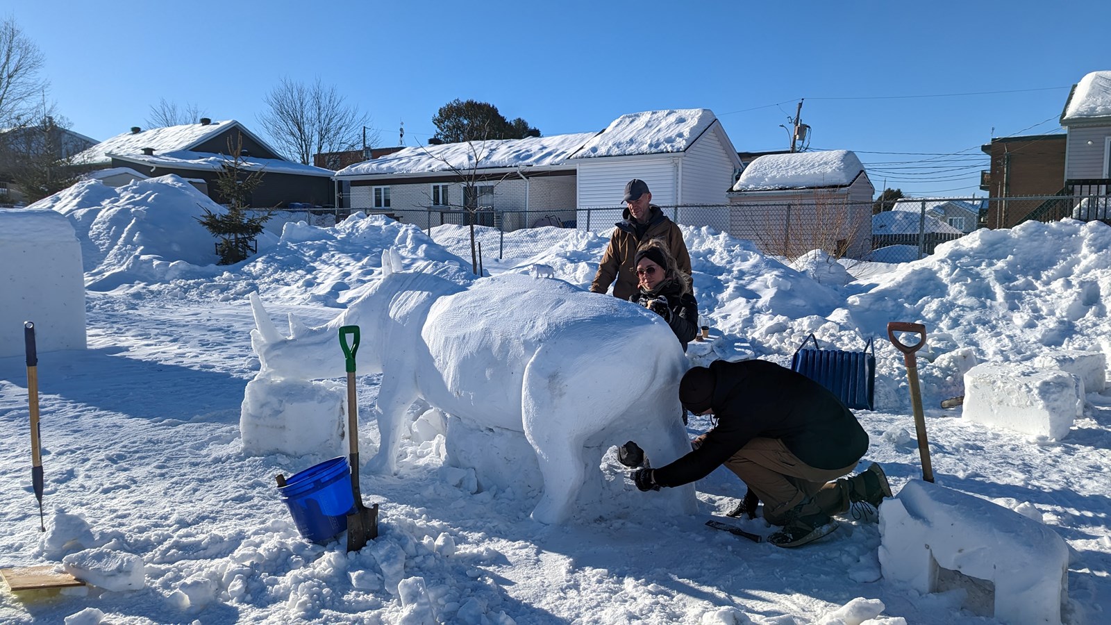 Retour en images sur le concours de sculpture sur neige