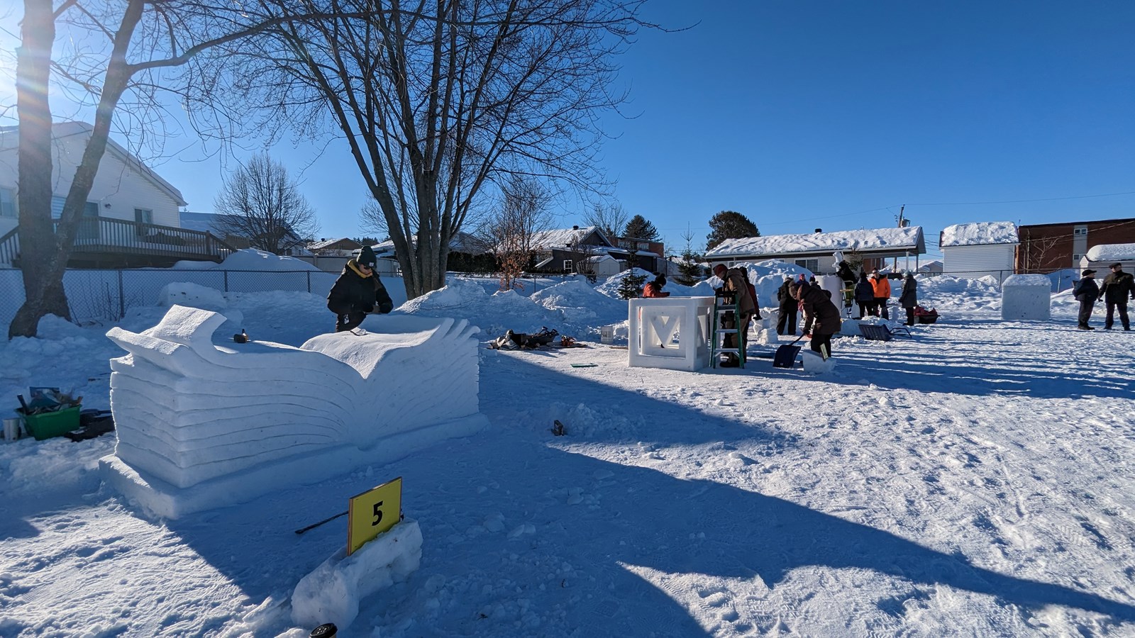 Retour en images sur le concours de sculpture sur neige