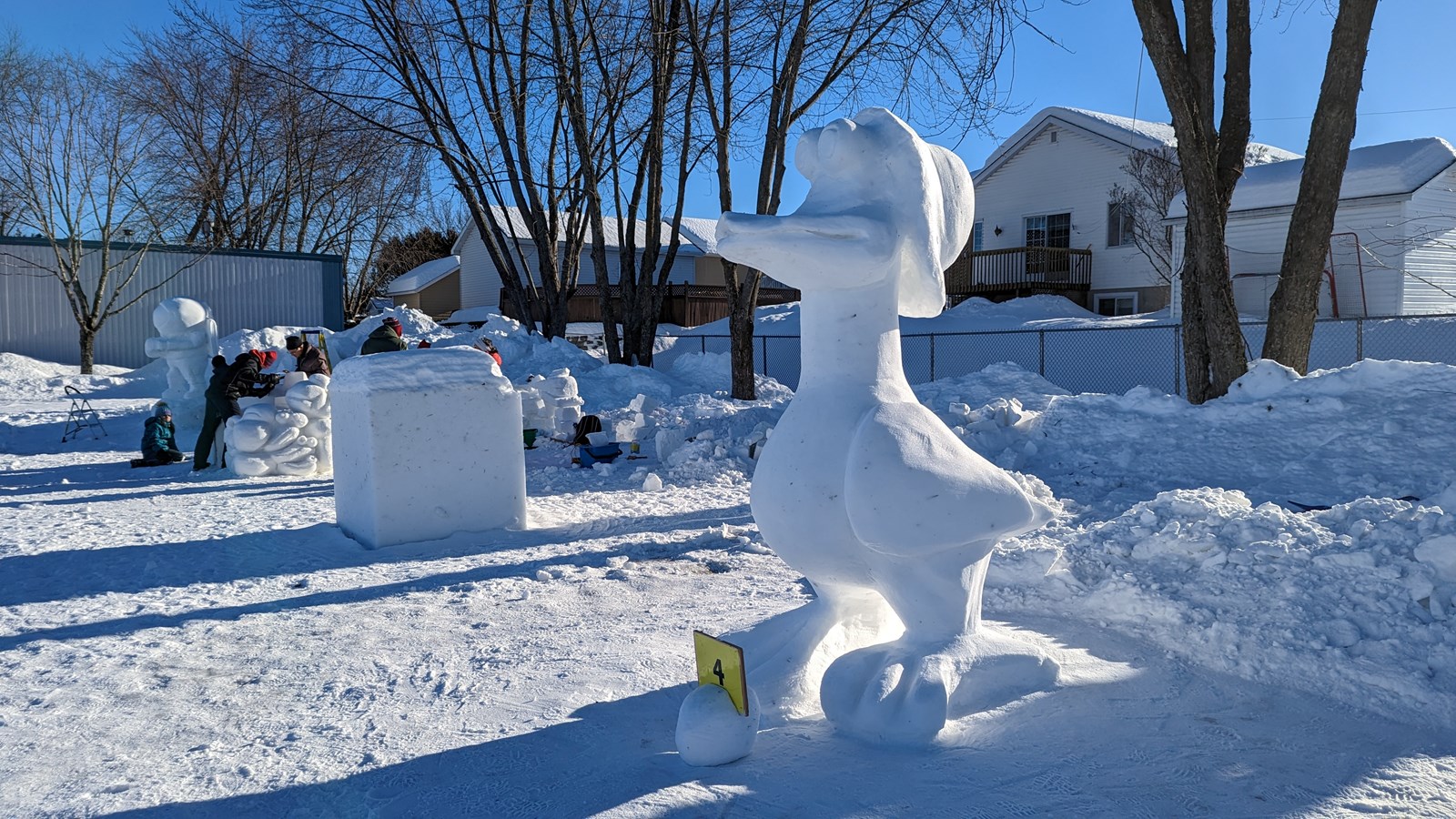 Retour en images sur le concours de sculpture sur neige