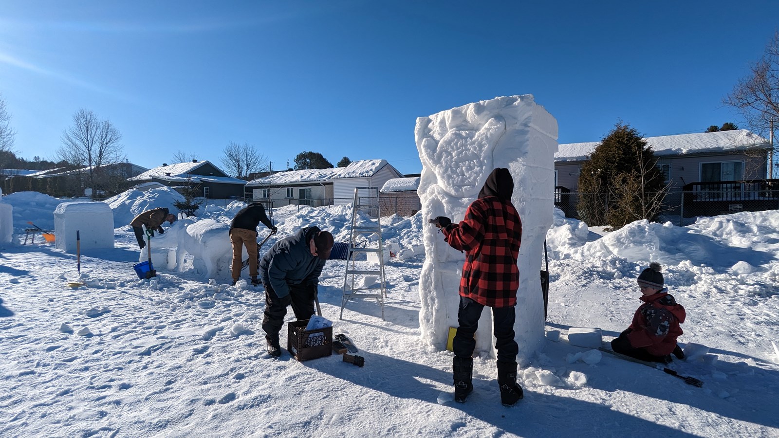 Retour en images sur le concours de sculpture sur neige