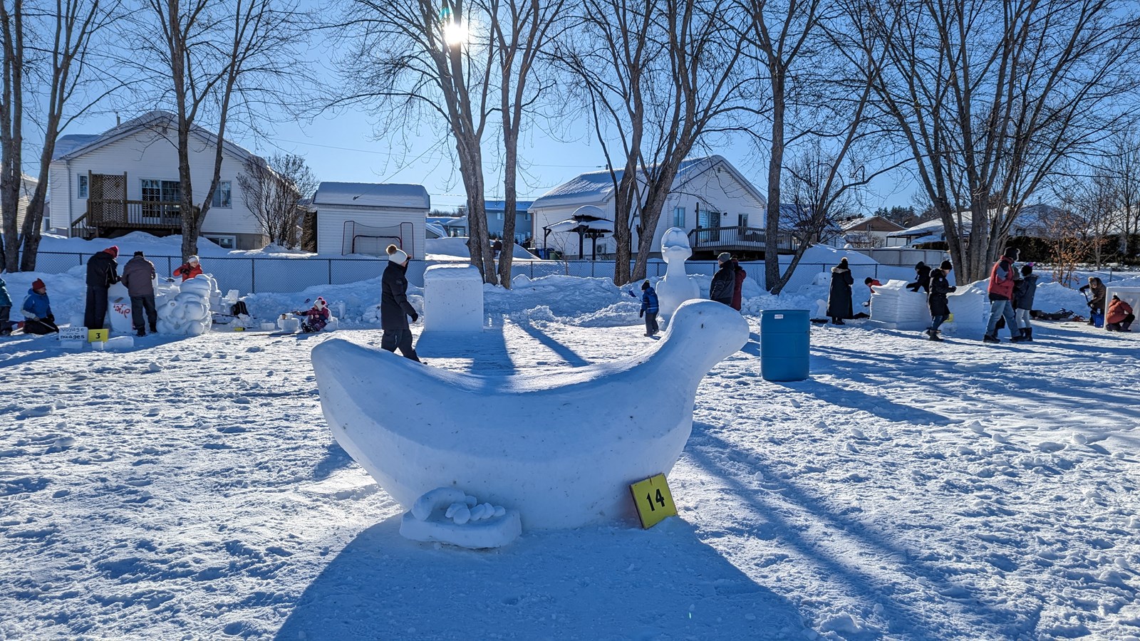 Retour en images sur le concours de sculpture sur neige