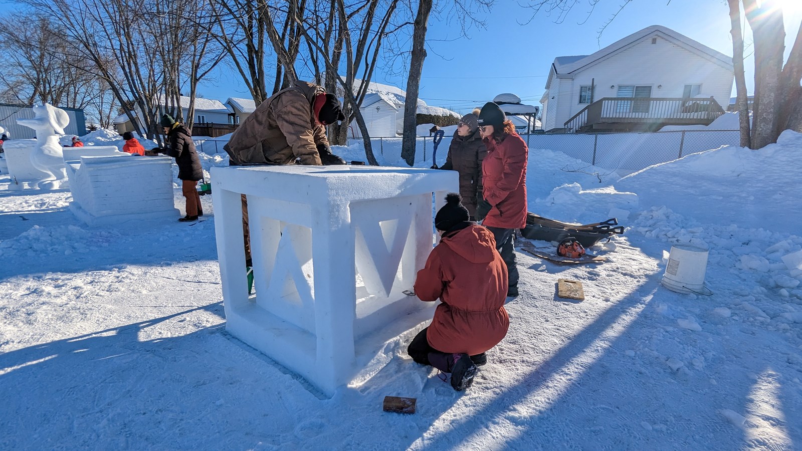 Retour en images sur le concours de sculpture sur neige