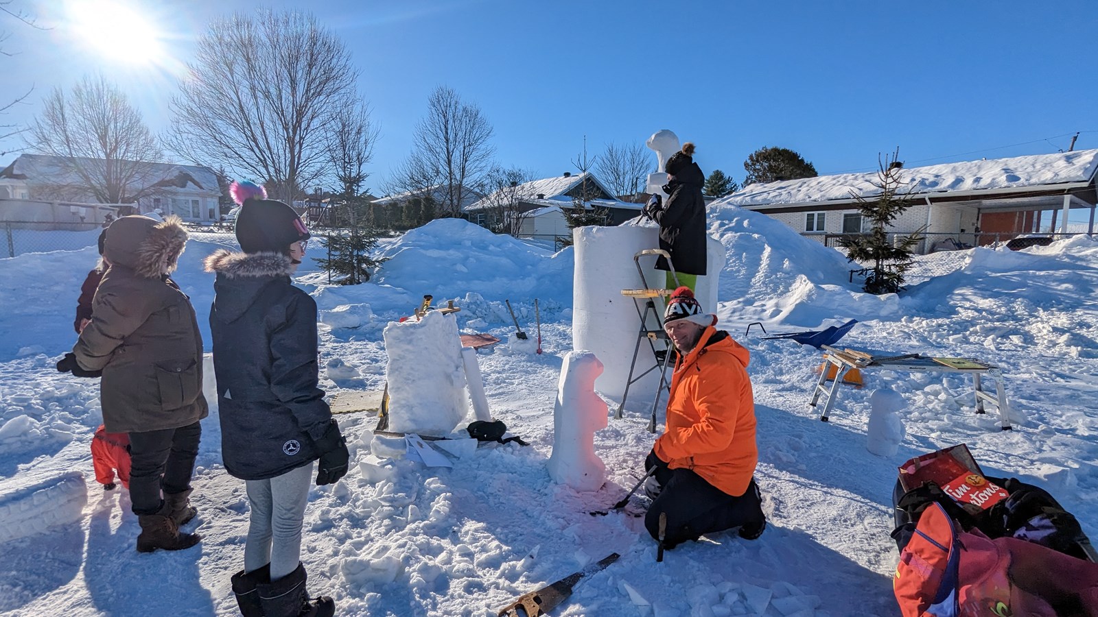 Retour en images sur le concours de sculpture sur neige