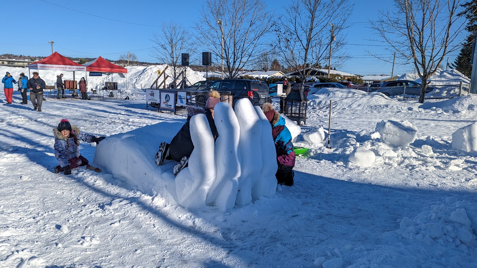 Retour en images sur le concours de sculpture sur neige