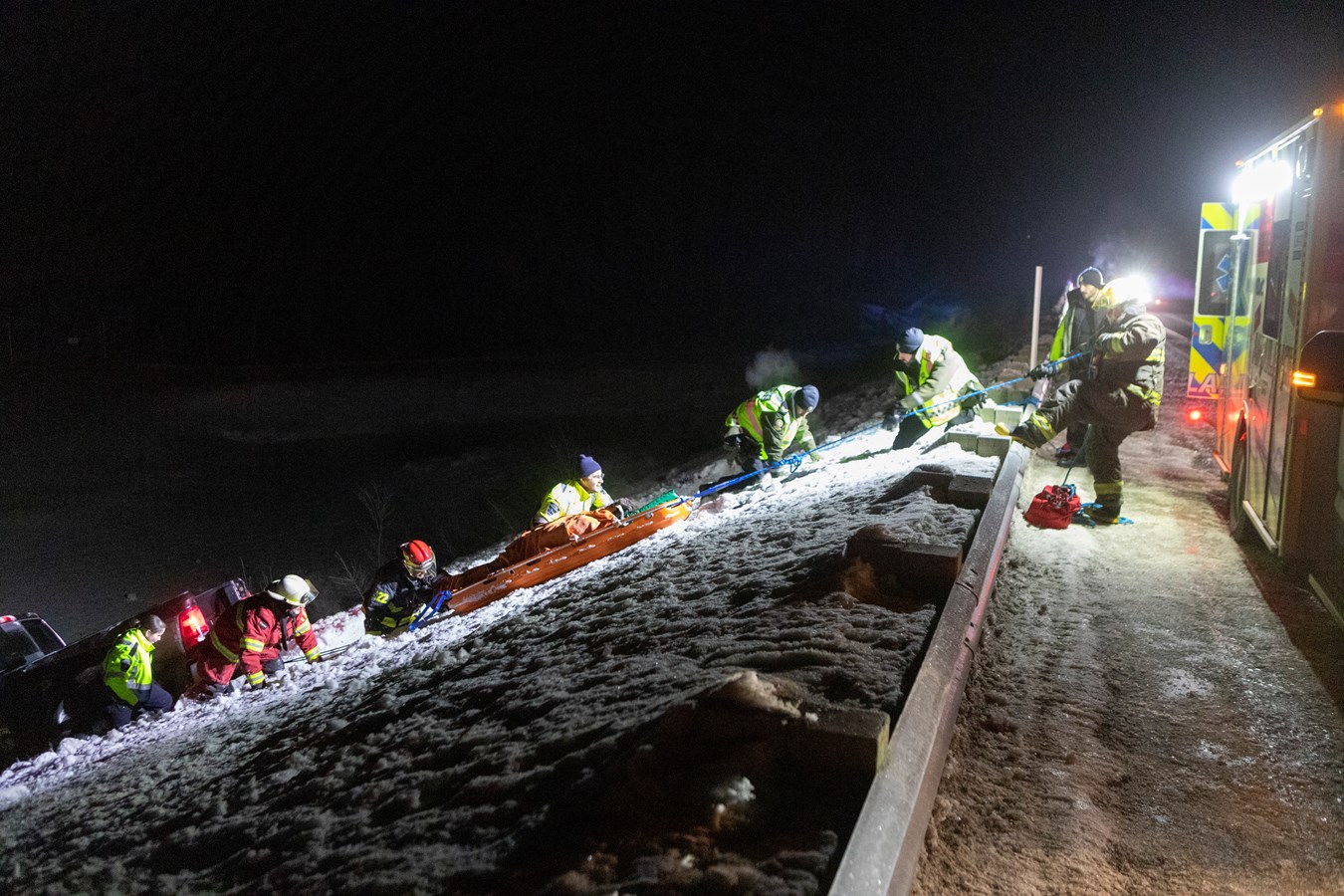 Une sortie de route a eu lieu la nuit dernière sur l'A73 Nord