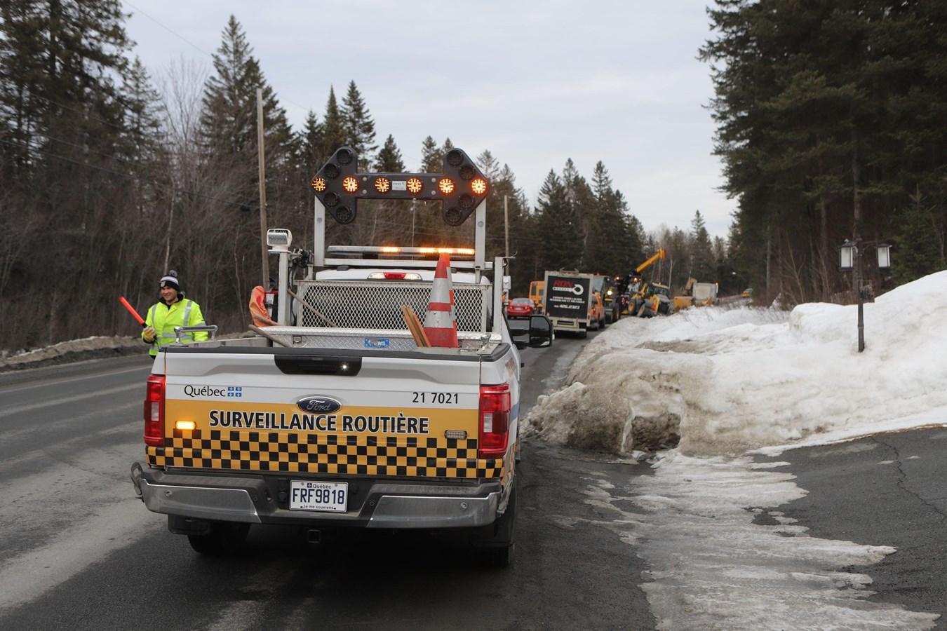 La sortie route d'un véhicule lourd perturbe la circulation sur la route 204
