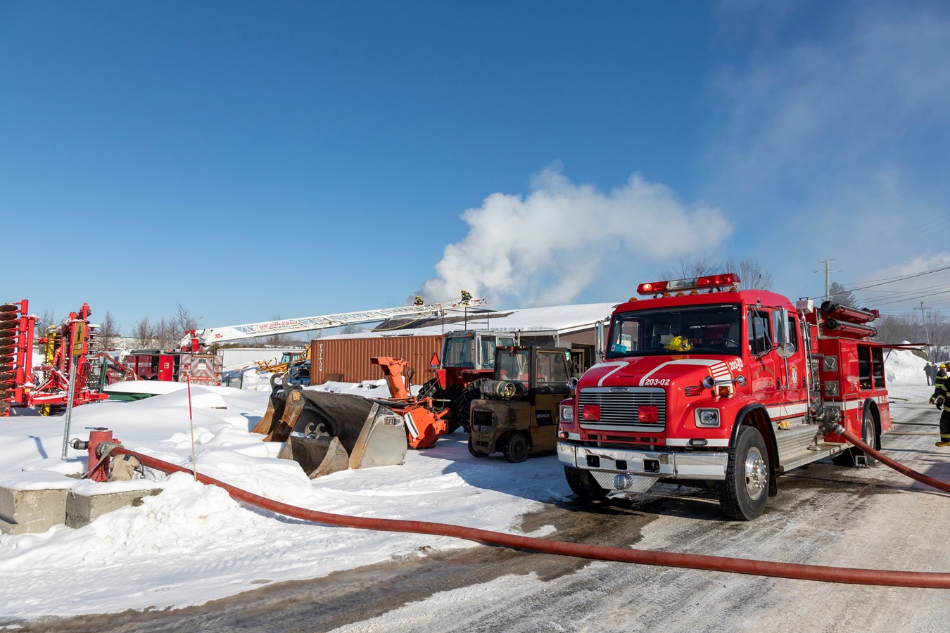 Un incendie dans une industrie de Saint-Joseph-de-Beauce