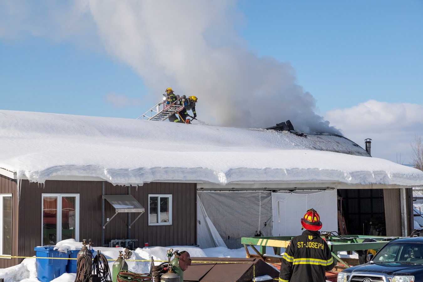 Un incendie dans une industrie de Saint-Joseph-de-Beauce