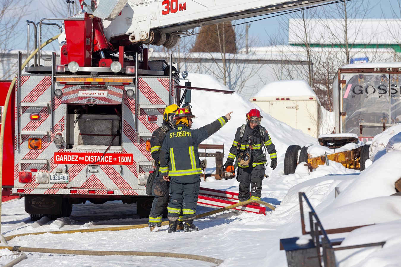 Un incendie dans une industrie de Saint-Joseph-de-Beauce