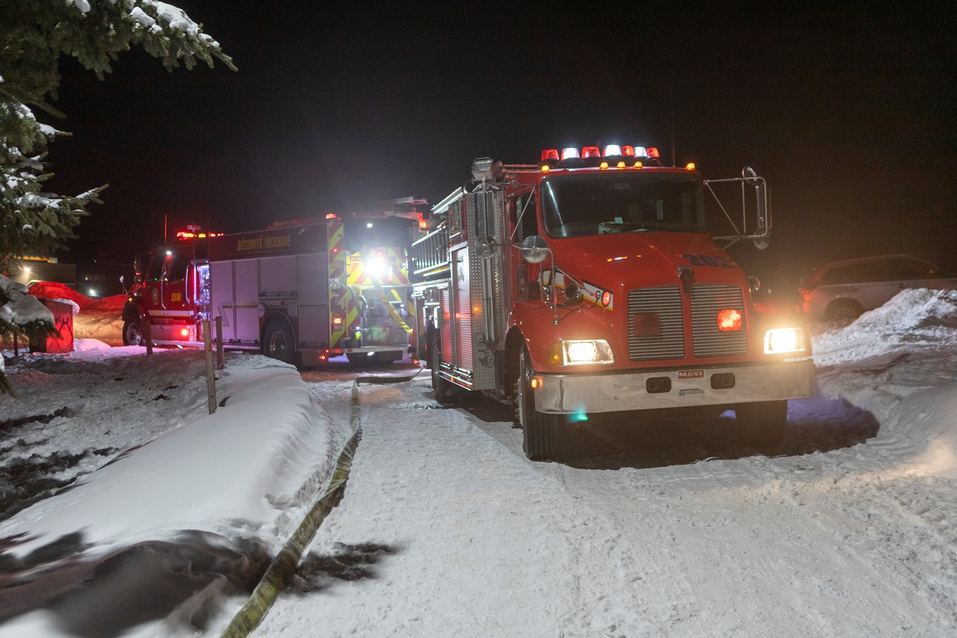 Intervention des pompiers à Beauceville hier soir