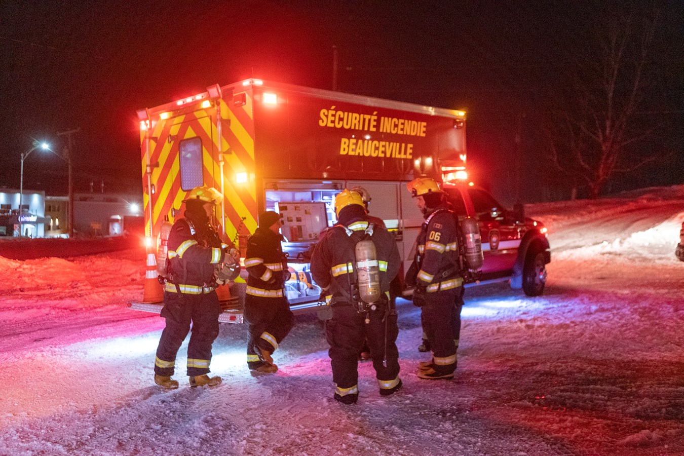 Intervention des pompiers à Beauceville hier soir