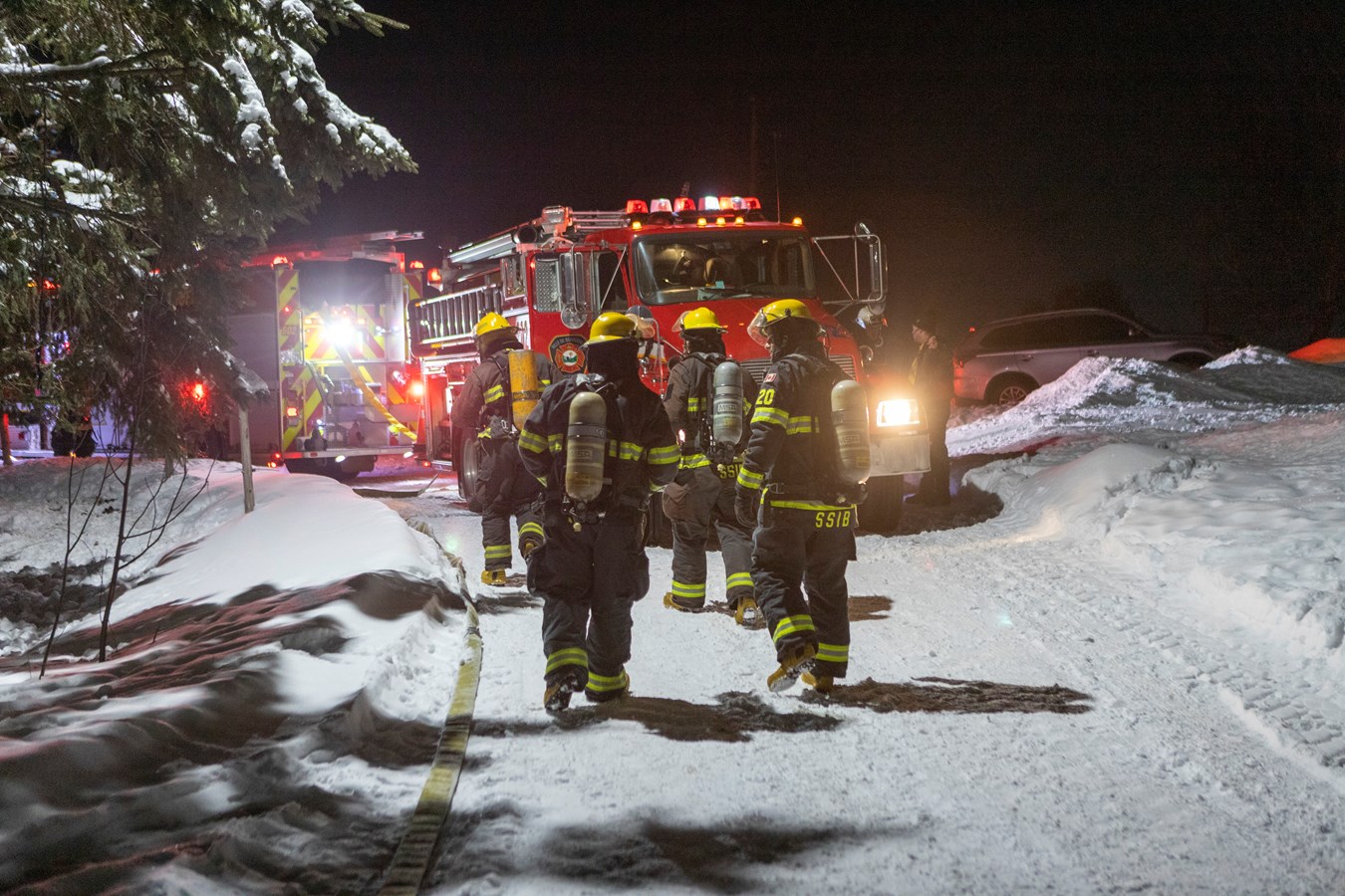 Intervention des pompiers à Beauceville hier soir