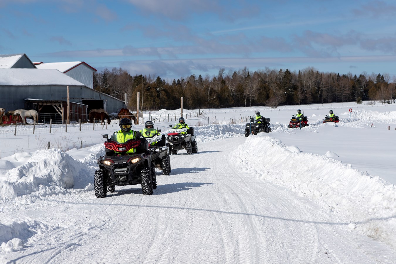 La Sûreté du Québec était sur les sentiers de motoneige et de quad
