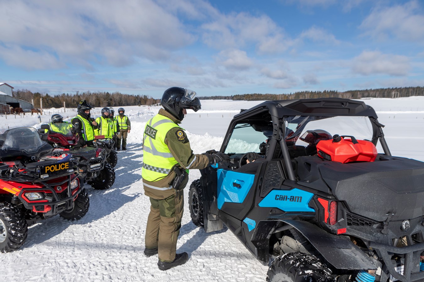 La Sûreté du Québec était sur les sentiers de motoneige et de quad