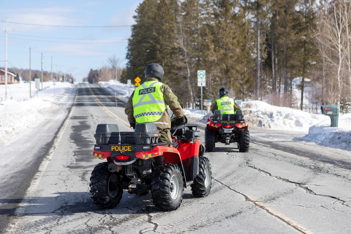 La Sûreté du Québec était sur les sentiers de motoneige et de quad