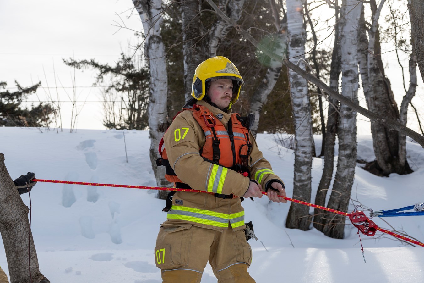 Les pompiers de Scott sur la glace!