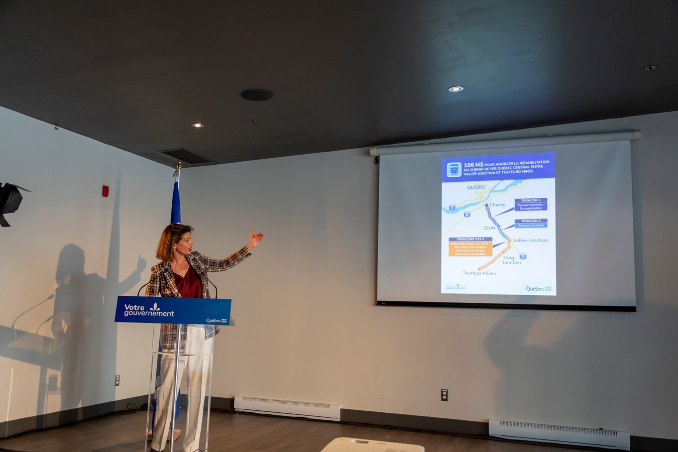 Investissement de 106 M$ pour la réhabilitation du chemin de fer entre Vallée-Jonction et Thetford Mines