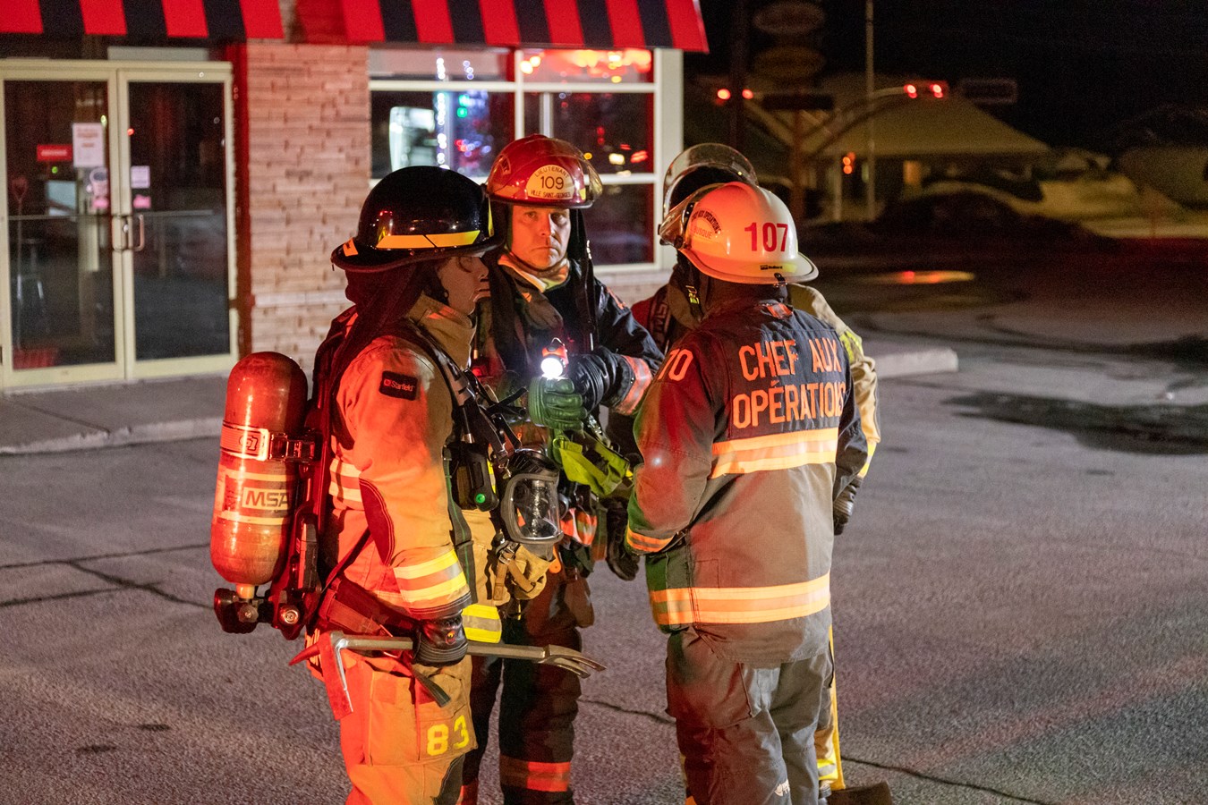 Un problème électrique nécessite l'intervention des pompiers
