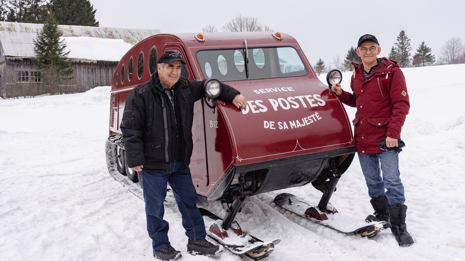 Denis Veilleux est l'heureux propriétaire d'une autoneige Bombardier de 1947