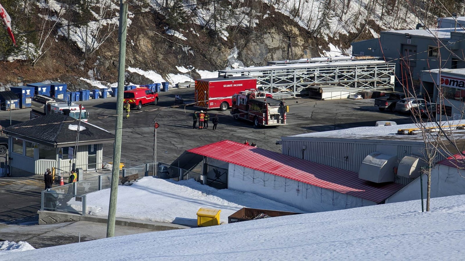 Début d'incendie à l'usine Manac à Saint-Georges