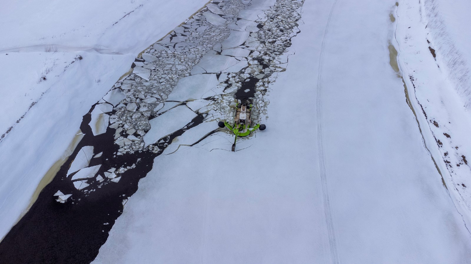 Beauceville: la pelle amphibie a parcouru 8,2 km