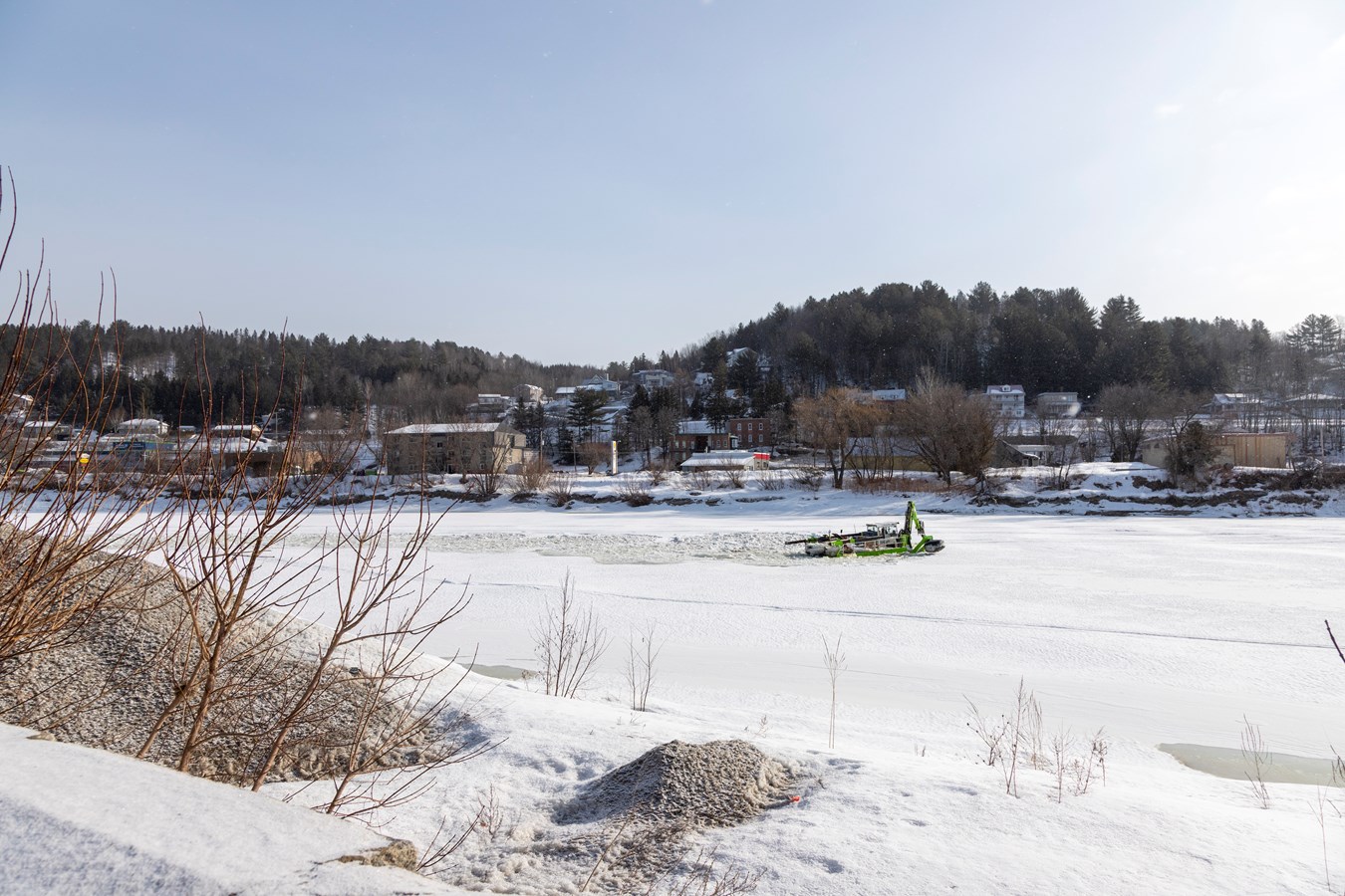 Beauceville: la pelle amphibie a parcouru 8,2 km