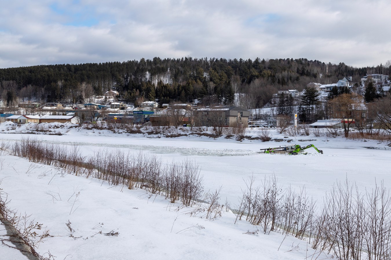 Beauceville: la pelle amphibie a parcouru 8,2 km