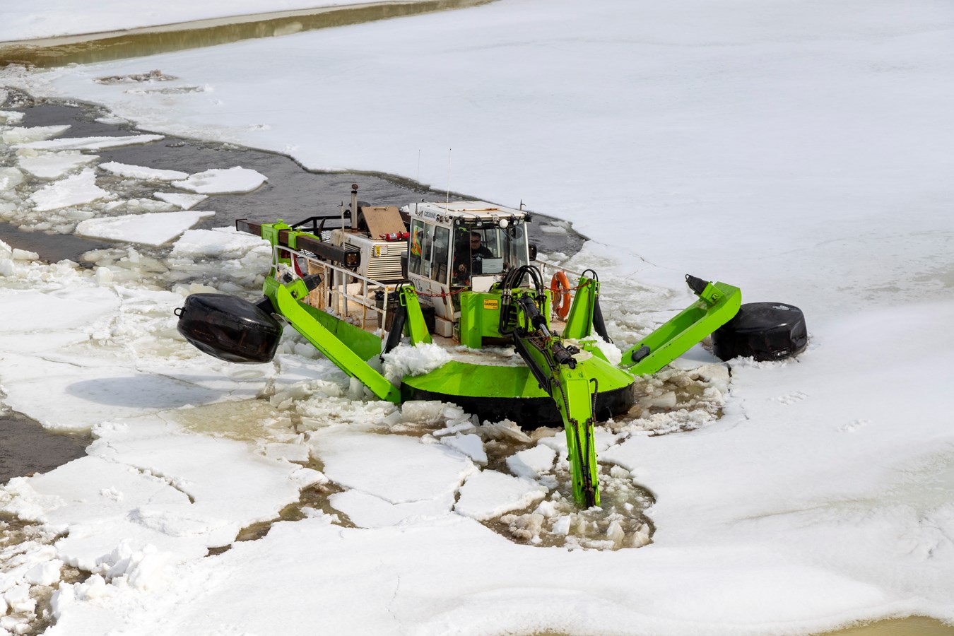 Beauceville: la pelle amphibie a parcouru 8,2 km
