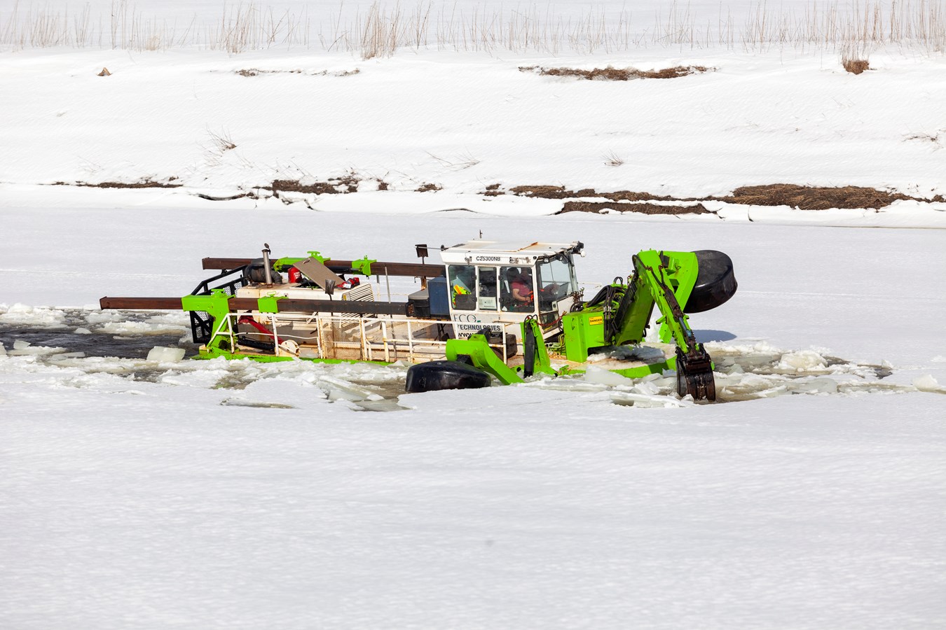 Beauceville: la pelle amphibie a parcouru 8,2 km