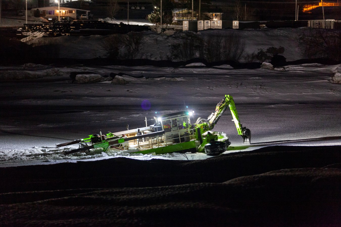 Beauceville: la pelle amphibie a parcouru 8,2 km
