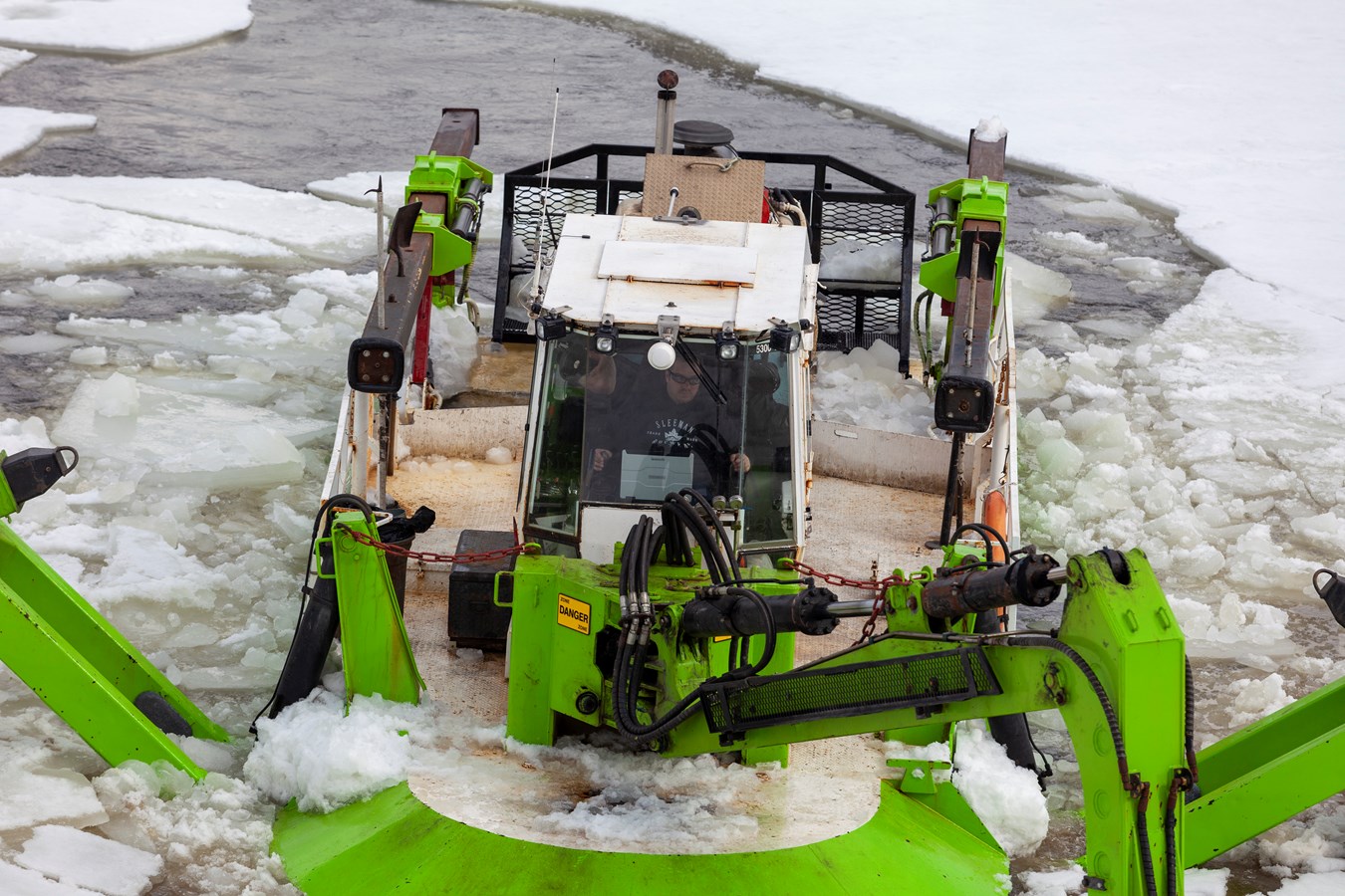 Beauceville: la pelle amphibie a parcouru 8,2 km