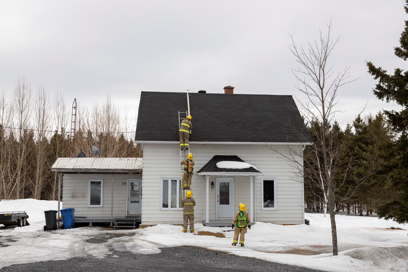 Feu de cheminée à Saint-Philibert
