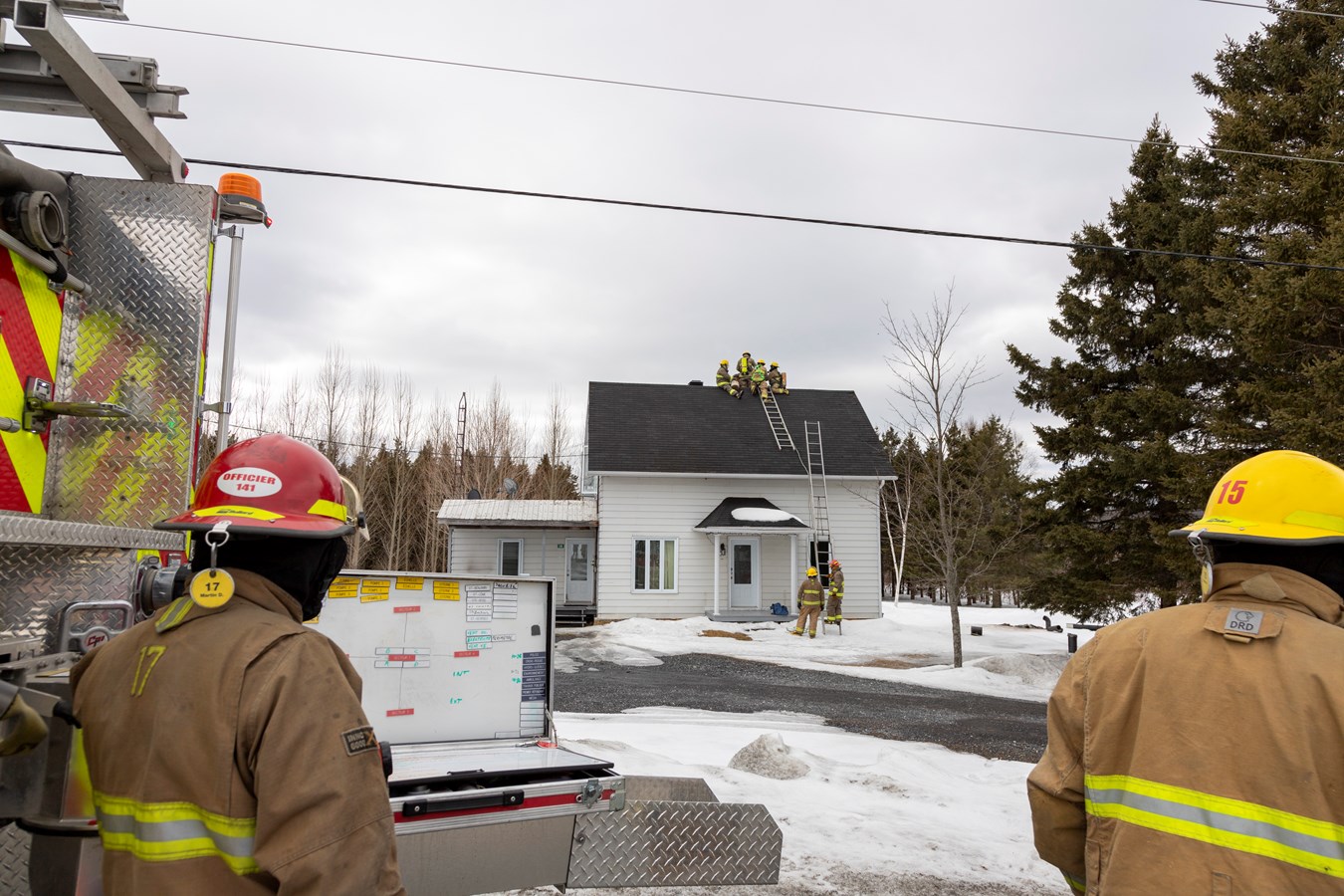 Feu de cheminée à Saint-Philibert