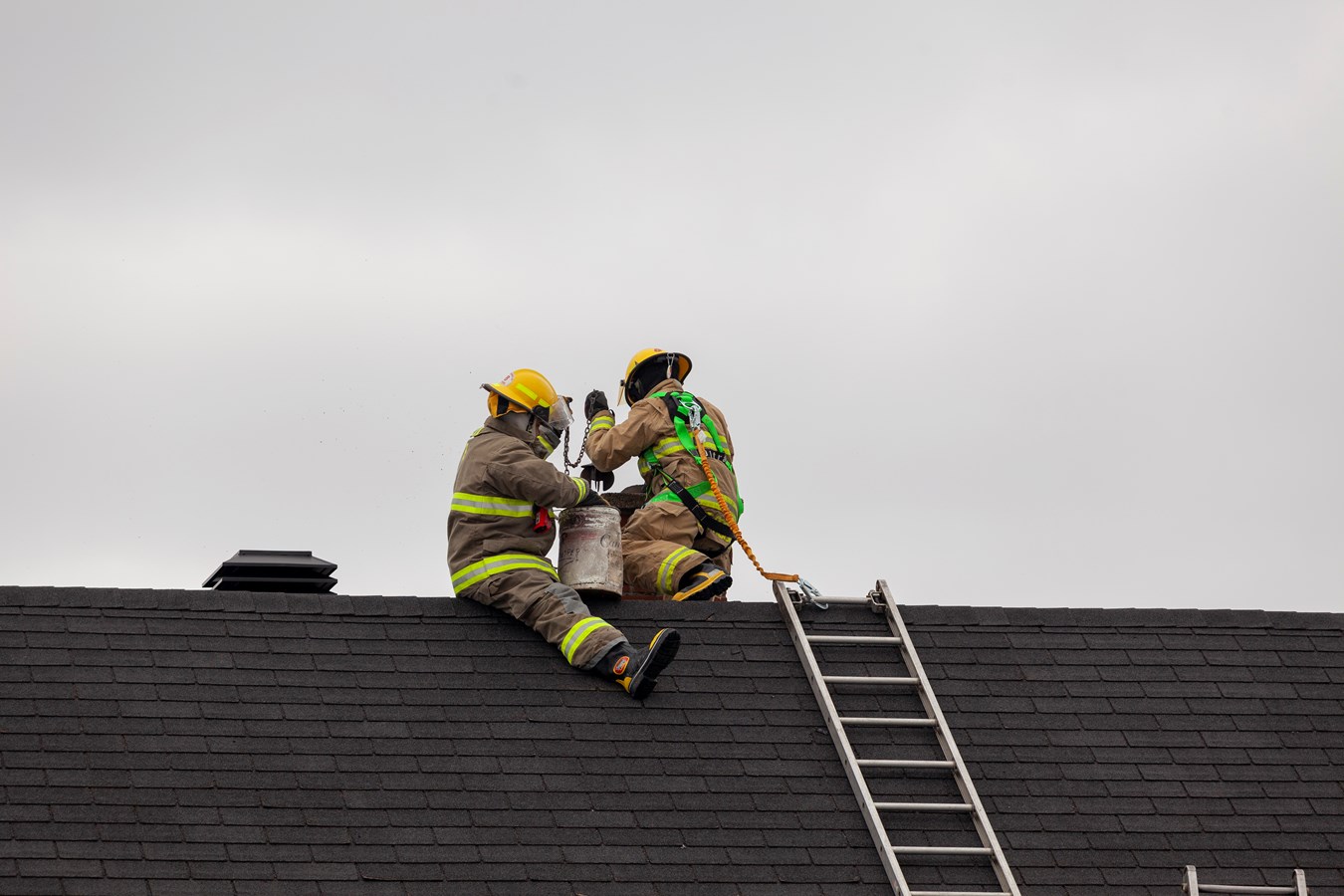 Feu de cheminée à Saint-Philibert