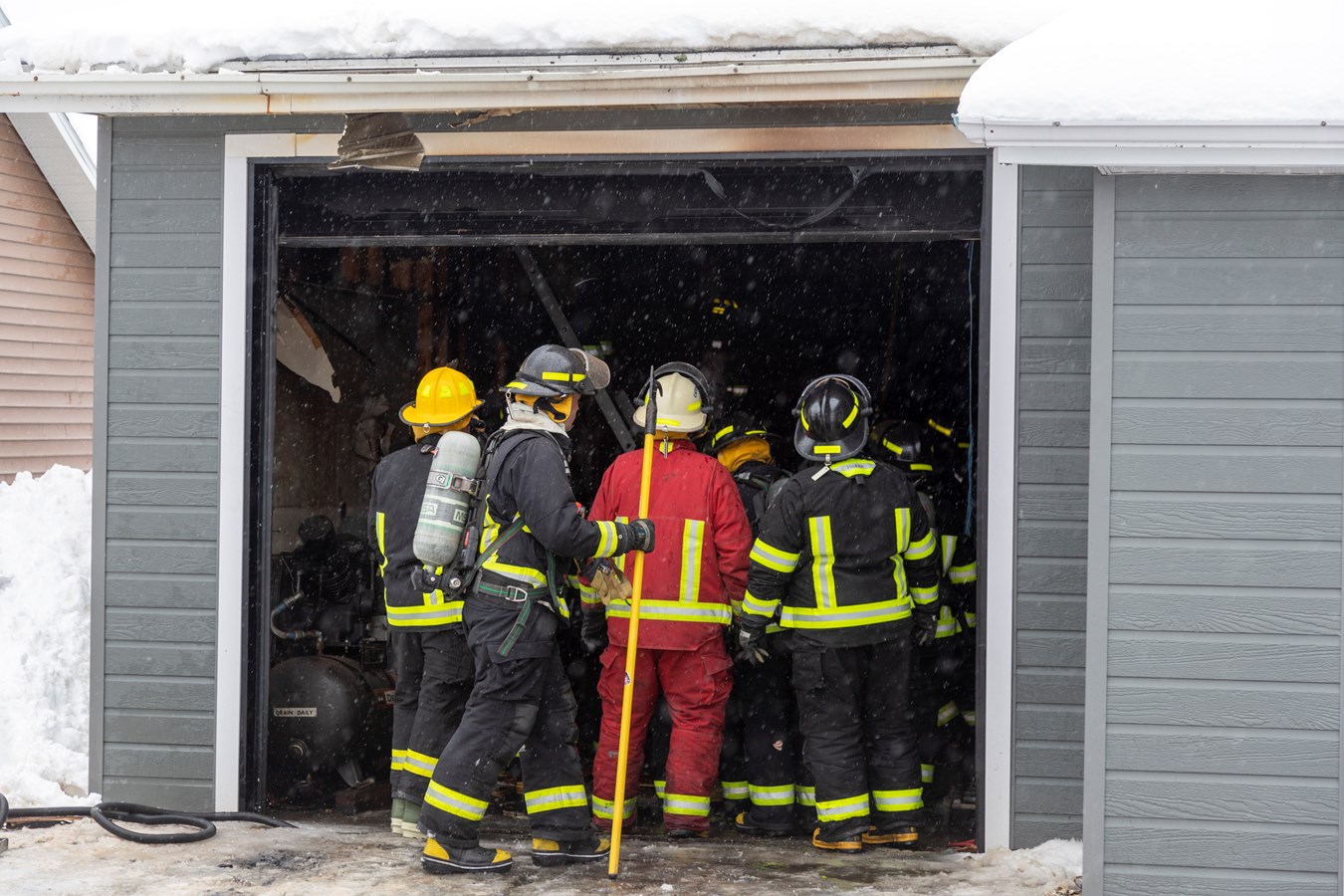 Un incendie dans un garage résidentiel à Tring-Jonction