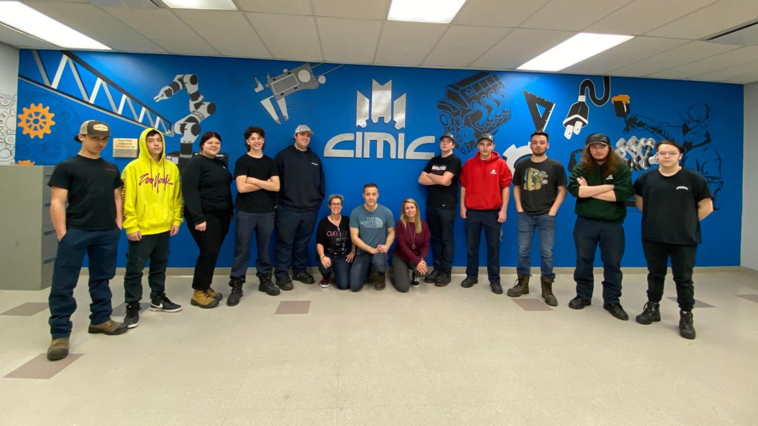 Le groupe d'étudiant créateur de la savonnerie