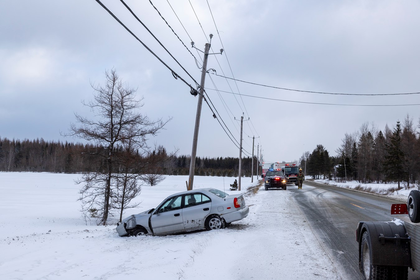 Beauceville: une collision frontale fait un blessé léger