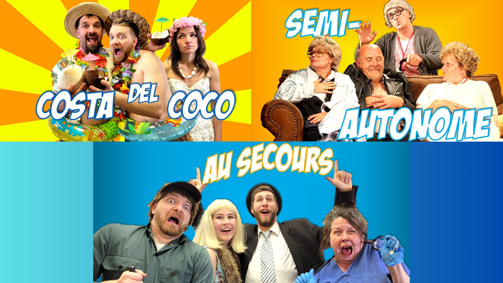 Les trois comédies au programme