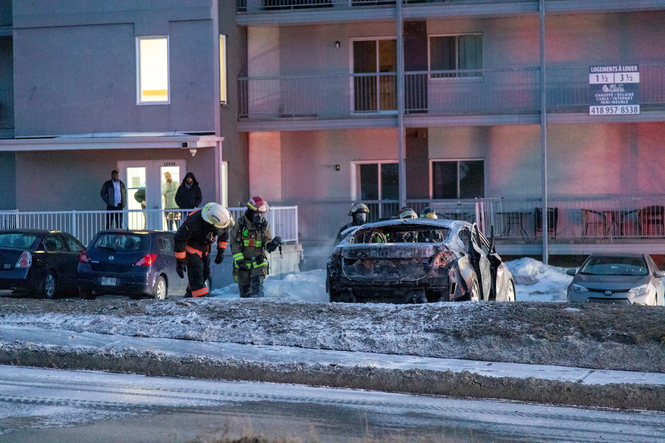 Explosion et incendie de véhicule sur le boulevard Lacroix
