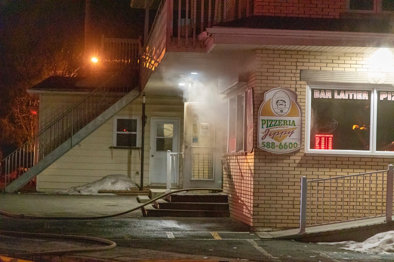 La Pizzeria Jippy lourdement endommagée par un incendie