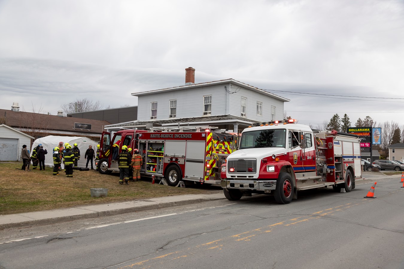 Les pompiers étaient de sortie en fin de semaine