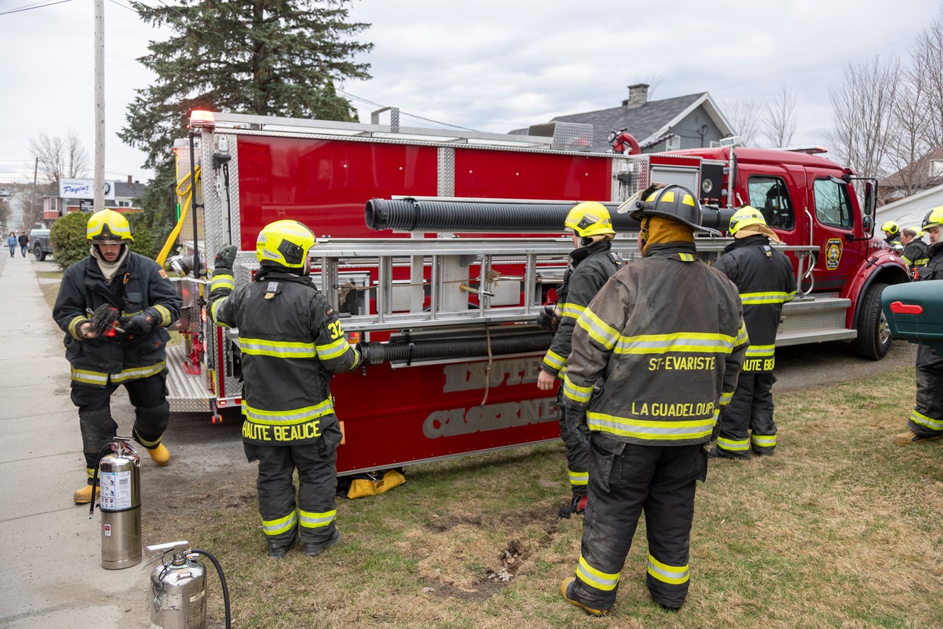 Les pompiers étaient de sortie en fin de semaine