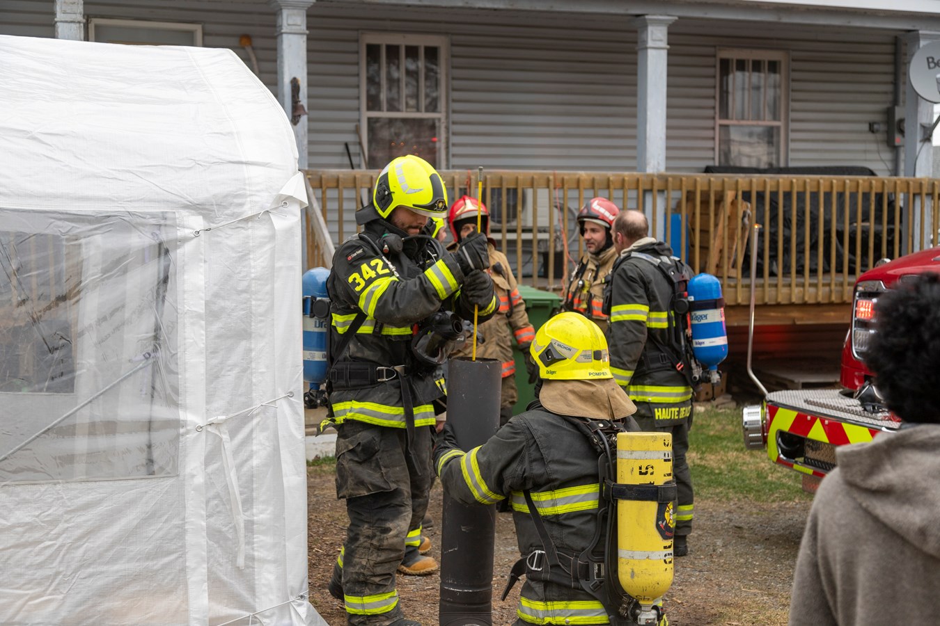 Les pompiers étaient de sortie en fin de semaine