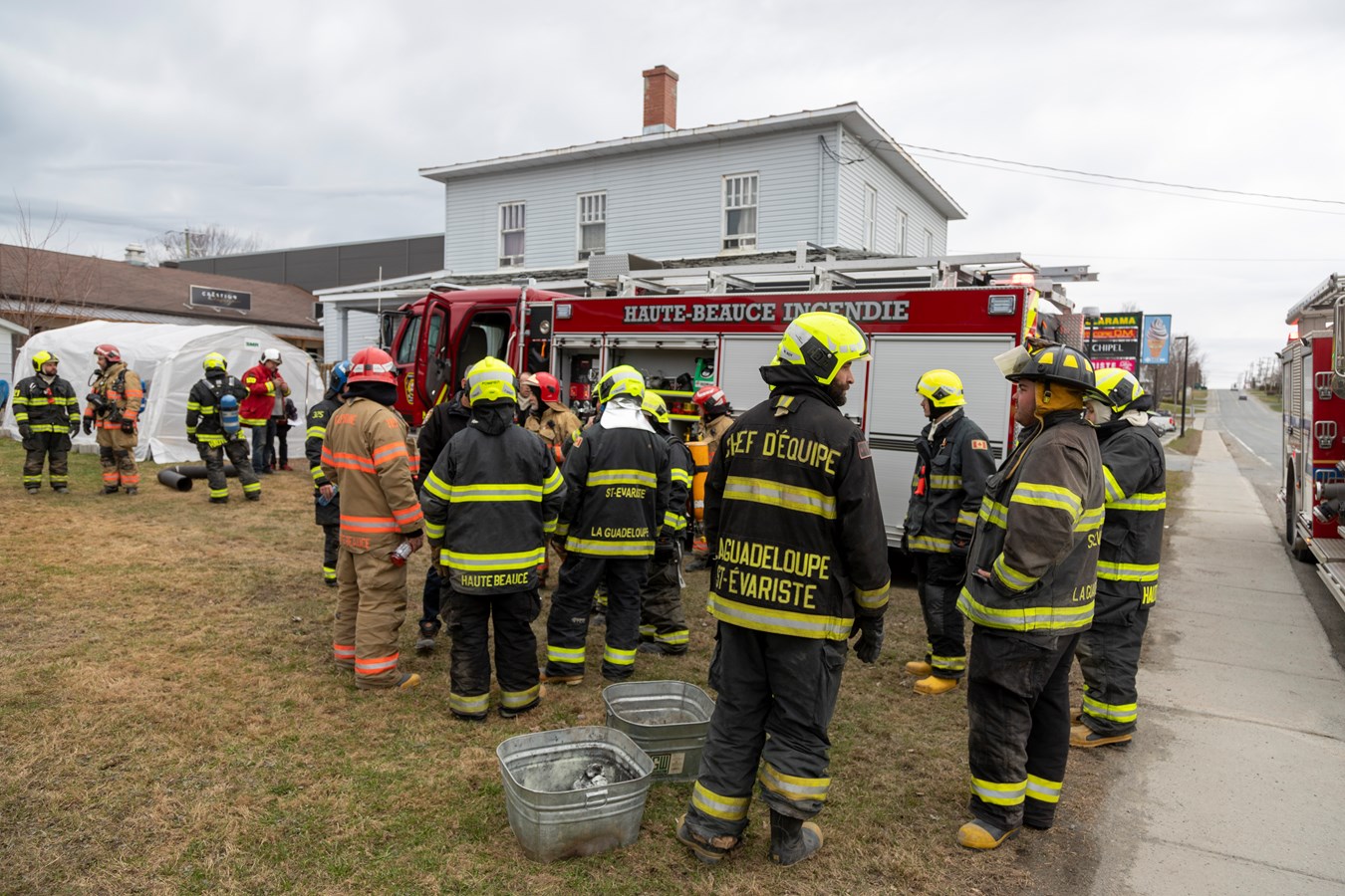 Les pompiers étaient de sortie en fin de semaine