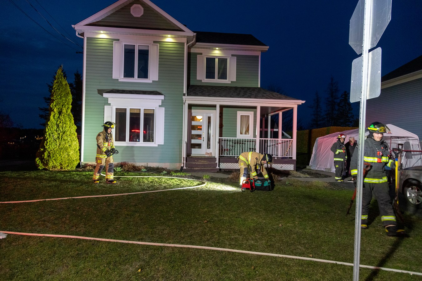 Les pompiers étaient de sortie en fin de semaine