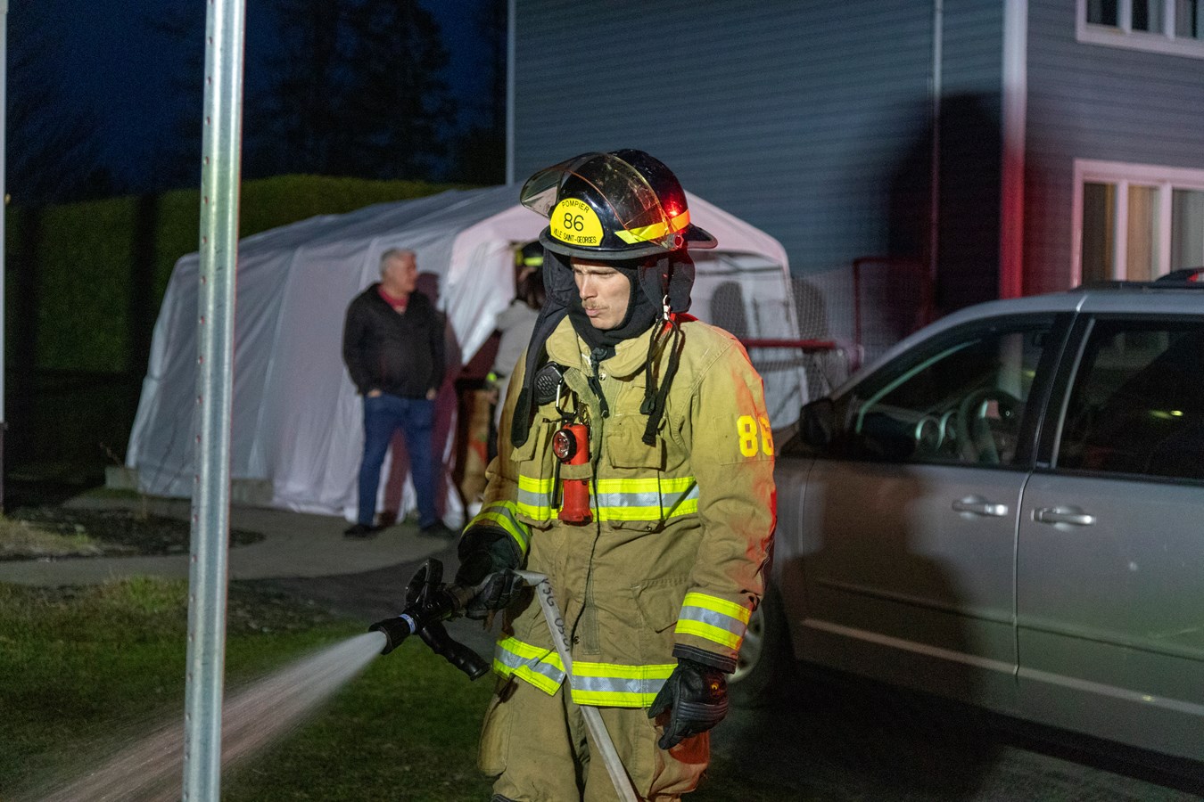 Les pompiers étaient de sortie en fin de semaine